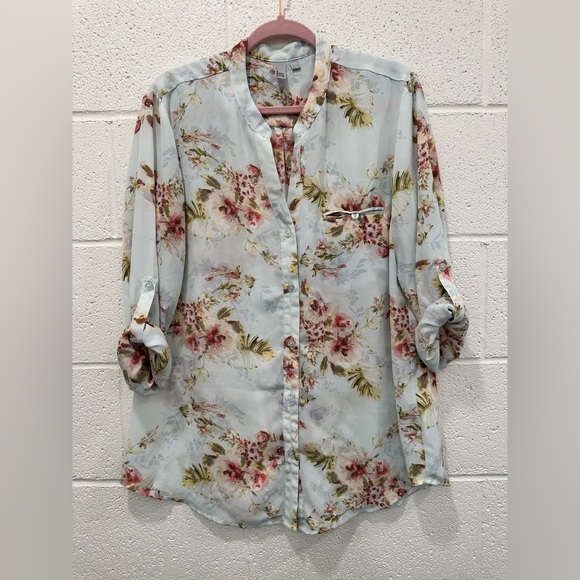 KUT from the Kloth Floral Button Front Blouse Women’s XL - Picture 1 of 7